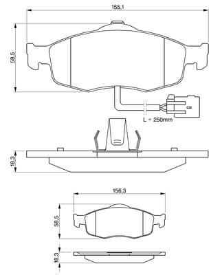 Diskli fren balatası seti; ön 6