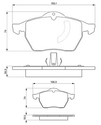 Diskli fren balatası seti; ön 5