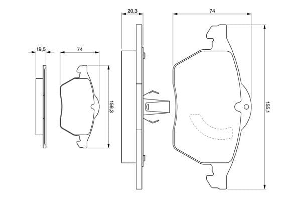 Diskli fren balatası seti; ön 6