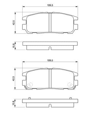 Diskli fren balatası seti; arka 7