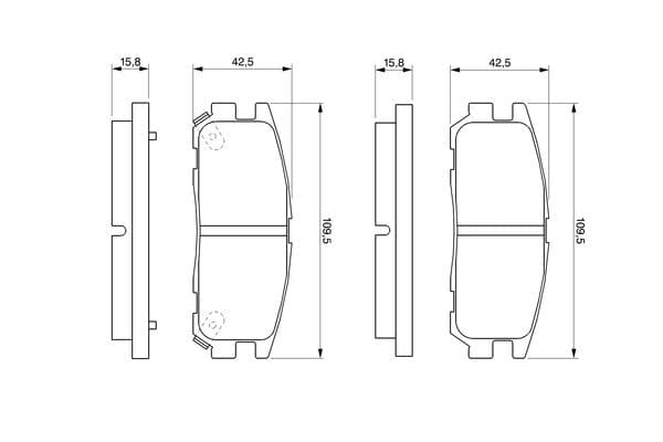 Diskli fren balatası seti; arka 8