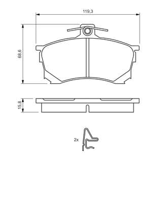 Diskli fren balatası seti; ön 7