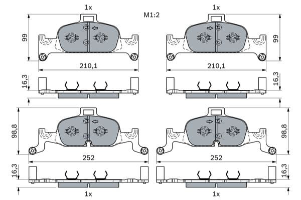 Diskli fren balatası seti; ön 5