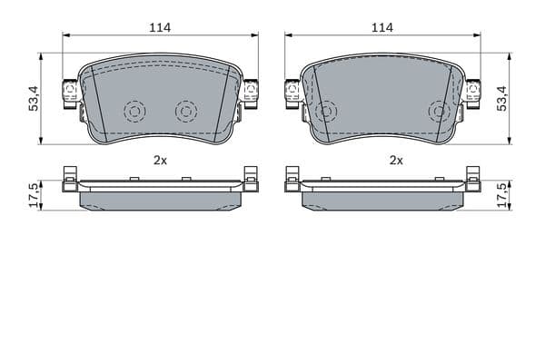 Diskli fren balatası seti; arka 7