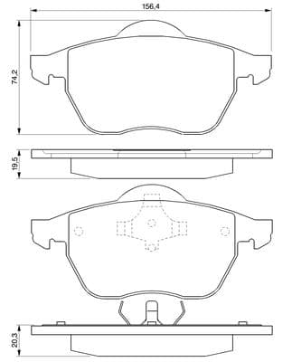 Diskli fren balatası seti; ön 7