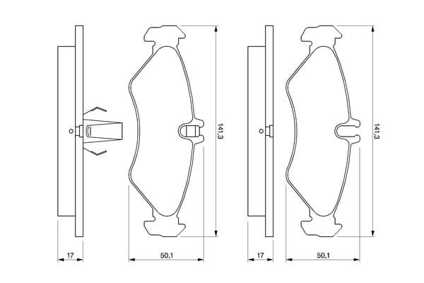 Diskli fren balatası seti; arka 5