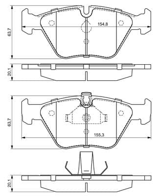 Diskli fren balatası seti; ön 8
