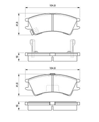 Diskli fren balatası seti; ön 8
