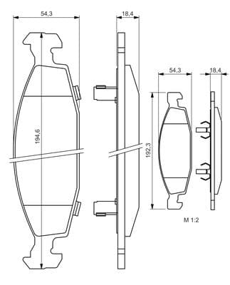 Diskli fren balatası seti; ön 6