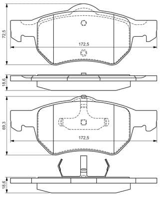 Diskli fren balatası seti; ön 8