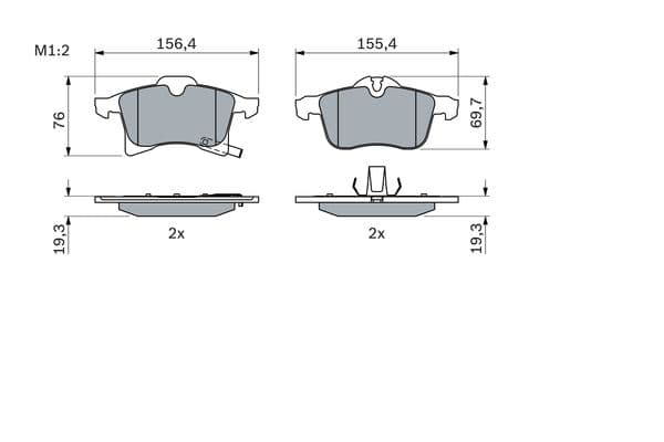 Diskli fren balatası seti; ön 7