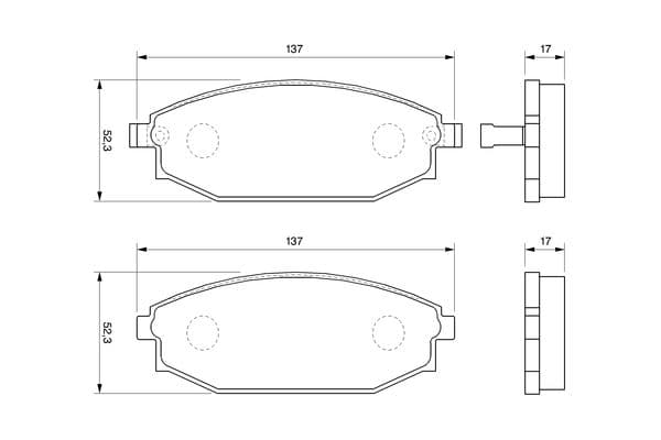 Diskli fren balatası seti; ön 6
