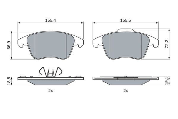 Diskli fren balatası seti; ön 5