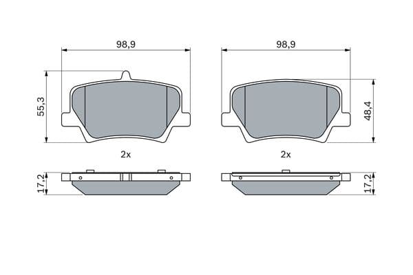 Diskli fren balatası seti; arka 5