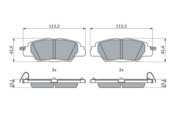 Diskli fren balatası seti; arka 5