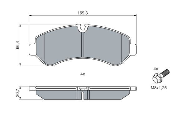 Diskli fren balatası seti; arka 5