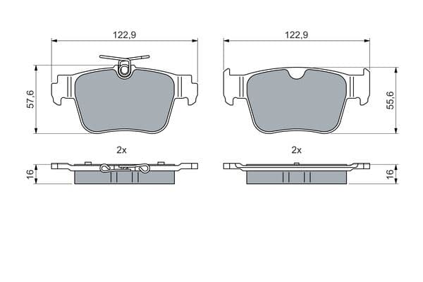 Diskli fren balatası seti; arka 5