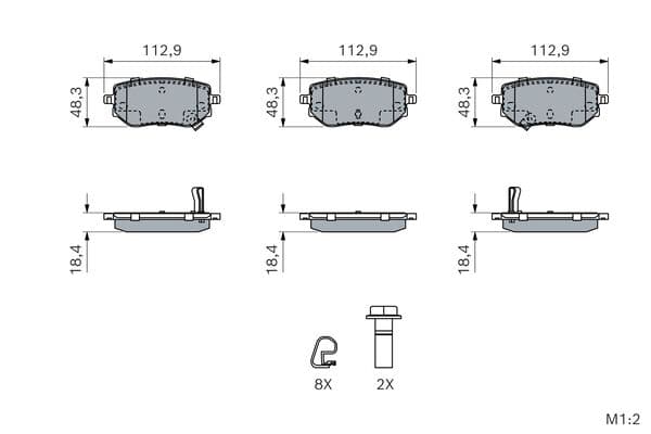 Diskli fren balatası seti; arka 5
