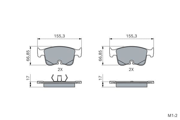 Diskli fren balatası seti; ön 5