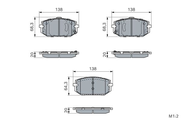 Diskli fren balatası seti; ön 5
