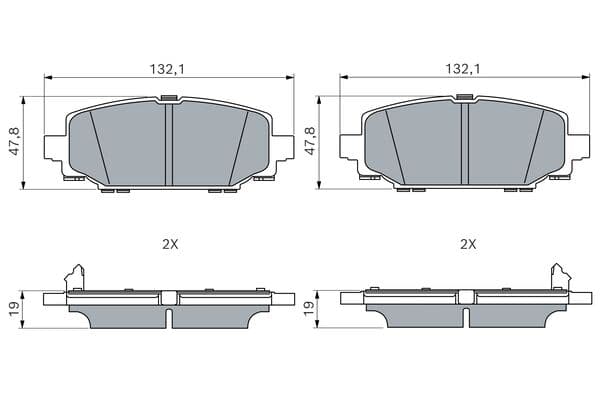 Diskli fren balatası seti; arka 4