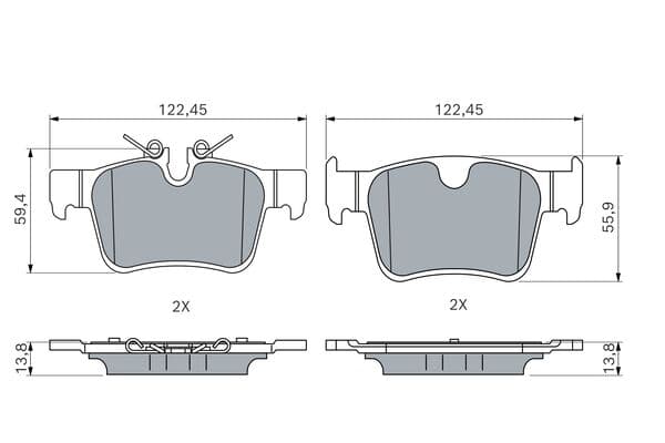 Diskli fren balatası seti; arka 5