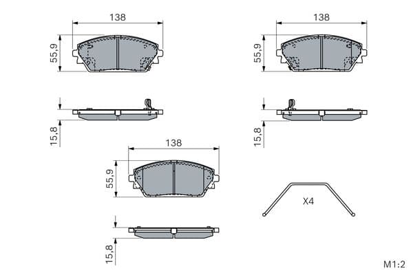 Diskli fren balatası seti; ön 5