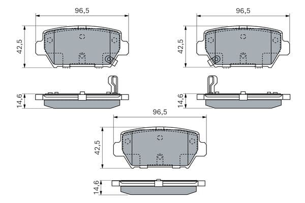 Diskli fren balatası seti; arka 5