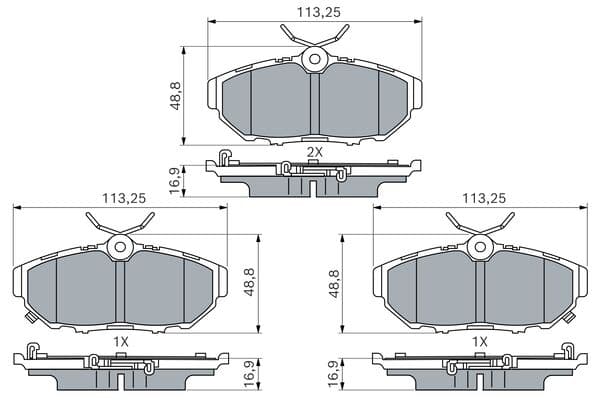 Diskli fren balatası seti; arka 5