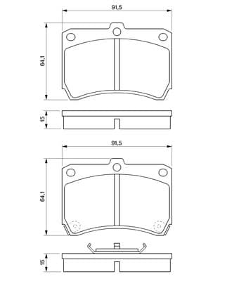 Diskli fren balatası seti; ön 6