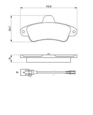 Diskli fren balatası seti; arka 6