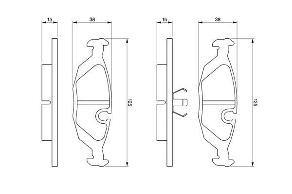Diskli fren balatası seti; arka 6