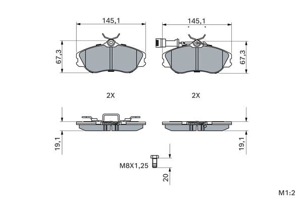 Diskli fren balatası seti; ön 5