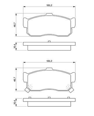 Diskli fren balatası seti; arka 7