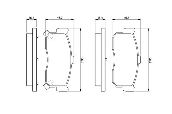 Diskli fren balatası seti; arka 8