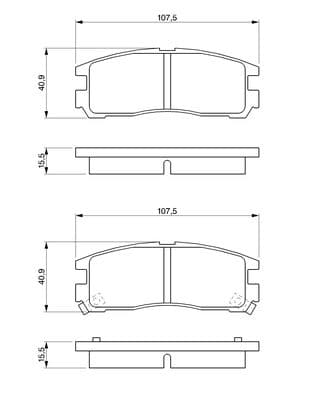 Diskli fren balatası seti; arka 6