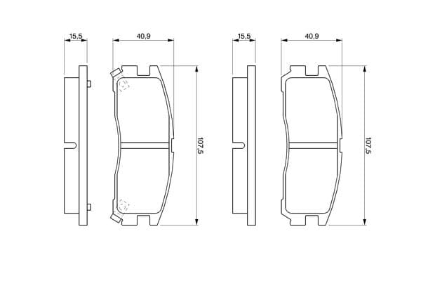 Diskli fren balatası seti; arka 5