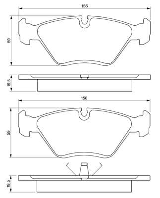Diskli fren balatası seti; ön 6