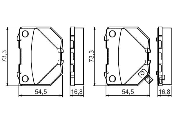Diskli fren balatası seti; arka 6