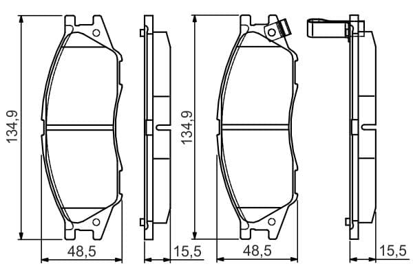 Diskli fren balatası seti; ön 7
