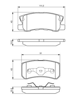 Diskli fren balatası seti; arka 5
