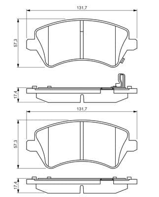 Diskli fren balatası seti; ön 8
