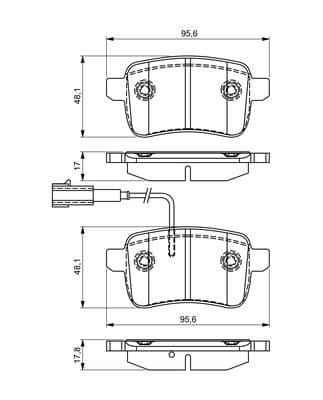 Diskli fren balatası seti; arka 7