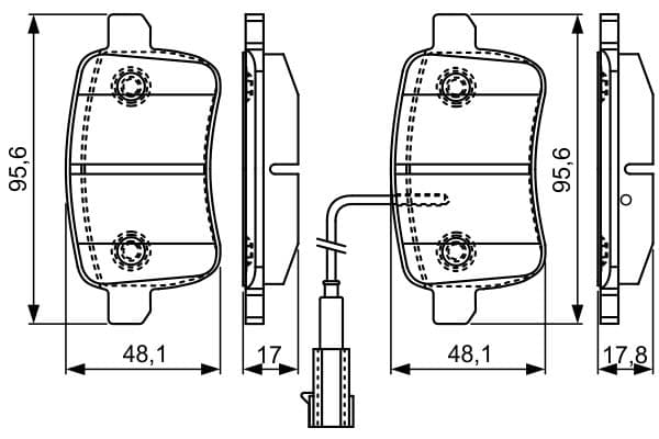 Diskli fren balatası seti; arka 8