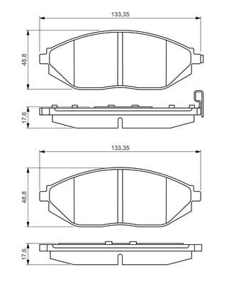 Diskli fren balatası seti; ön 5