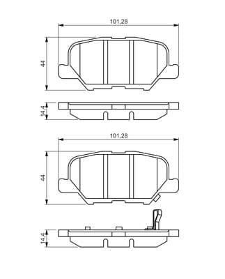 Diskli fren balatası seti; arka 7