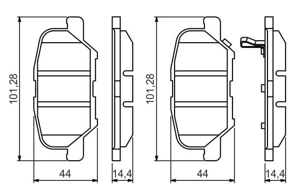Diskli fren balatası seti; arka 8