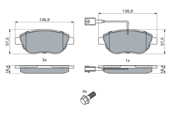 Diskli fren balatası seti; ön 5