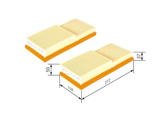 Hava filtresi elemanı, Motor 1