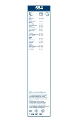 Silecek lastiği, set 6